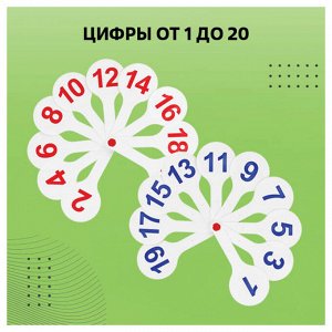 Набор веер-касс, 3шт. , гласные, согласные и цифры от 1 до 20, СТАММ