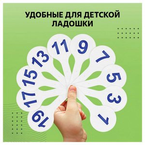 Набор веер-касс, 3шт. , гласные, согласные и цифры от 1 до 20, СТАММ
