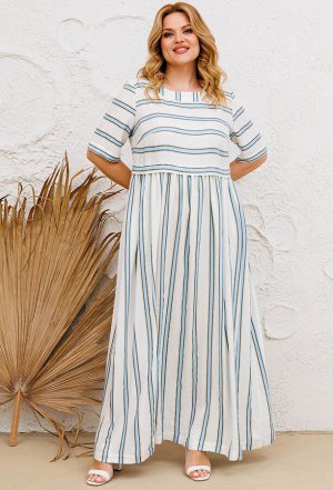 michel-chic Платье Michel Chic 2165 бело-голубой