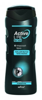ACTIVE LIFE Гель д/мытья тела и волос МОРСКОЙ БРИЗ