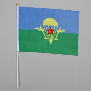Флаг ВДВ 30х20 см, набор 12 шт, шток 40 см, полиэстер