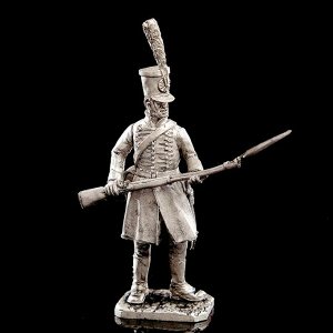 Оловянный солдатик "Рядовой прусского добровольческого корпуса Марвица 1806 год."
