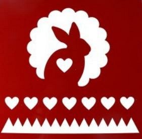Трафарет для торта влюбленный Кролик