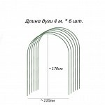 Дуга парниковая металл. 4м в ПВХ (0.4мм) комплект 6шт