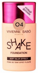 Вивьен Сабо Тональный крем с натуральным блюр эффектом ViViENNE SABO Shakefoundation тон 04 темно-бежевый, Вивьен Сабо
