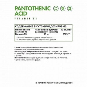 Витамин B-5 NaturalSupp Pantothenic Acid - 60 капс.