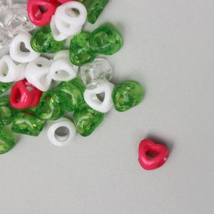 Бусины для творчества пластик «Лёгкое сердце», набор 20 г, 0.9x0.9x0.9 см, МИКС