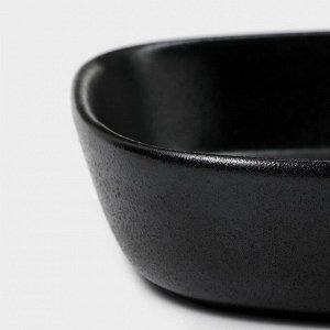 Блюдо для подачи Magistro Carbon, 28x19x4 см, фарфор, чёрное