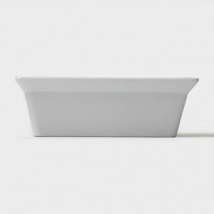 Форма для выпечки Magistro White gloss, 700 мл, 17.5x13.5x5.5 см, жаропрочный фарфор, белая