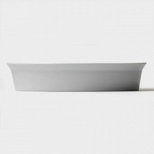 Форма для выпечки Magistro White gloss, 2.5 л, 34x22x6.5 см, жаропрочный фарфор, белая