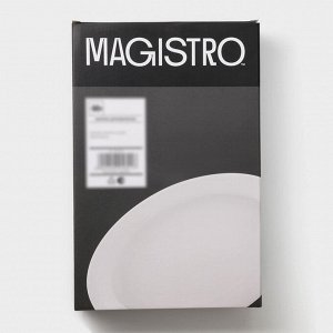 Форма для выпечки Magistro White gloss, 2.5 л, 34x22x6.5 см, жаропрочный фарфор, белая