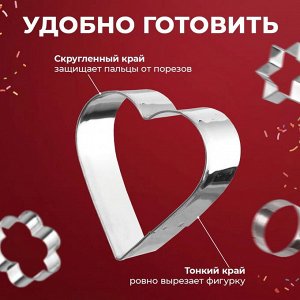Формочки для печенья MАRMITON Классика 6 см, 4 шт, нержавеющая сталь