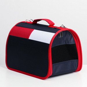 Сумка-переноска, каркасная, 31 х 20,5 х 22 см, синий-красный 7316214