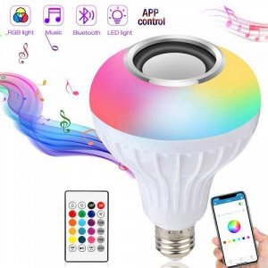 Лампочка-колонка Led Music Bulb Лампа диско блютус с динамиком 7 Вт Е27