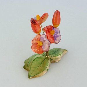 Сувенир «Букет», с росписью, 5 цветков, селенит