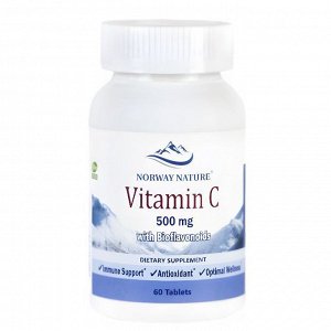 Витамин С NORWAY NATURE Vitamin C 500мг + Bioflavonoids - 60 таб