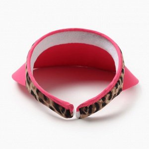 Козырёк женский MINAKU "Leopard" цвет розовый, р-р 56-58
