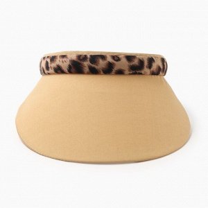 Козырёк женский MINAKU "Leopard" цвет коричневый, р-р 56-58