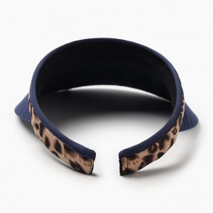 Козырёк женский MINAKU "Leopard" цвет тёмно-синий, р-р 56-58