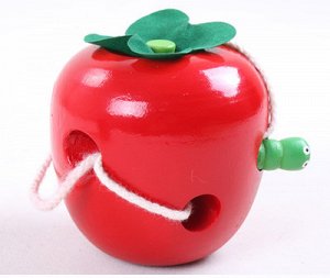Развивающая игрушка яблоко с гусеницей