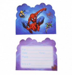 Набор пригласительных карточек(10шт) "Человек-паук"