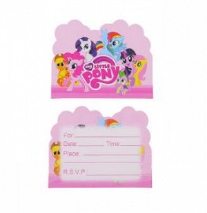 Набор пригласительных карточек(10шт) "My little pony"