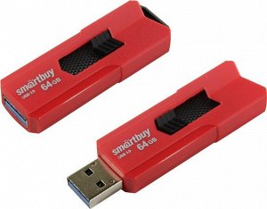 ФЛЭШ USB 3.0 накопитель Smartbuy 64GB STREAM Red (SB64GBST-R3)