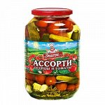 Ассорти огурцы и томаты Знаток ст/б 1500г Царицынские соленья