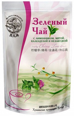 Чай Черный Дракон Зеленый лимонник,мята, календула, незабудка 100гр
