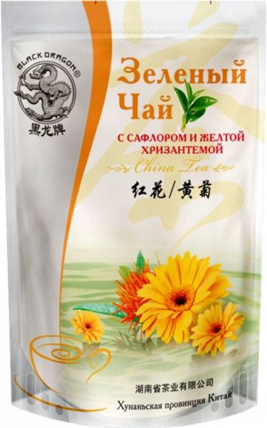 Чай Черный Дракон Зеленый с сафлором и желтой хризантемой 100гр