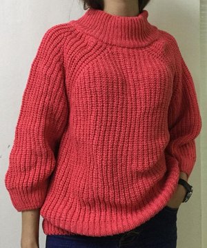 Свитер Вязаный женский свитер. Размер 42-46. 
Хлопок с добавлением смешанных волокон
