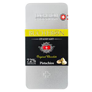 Шоколад BUCHERON 72% Горький с Фисташками 100гр.ж/б 1уп.х 10 шт.