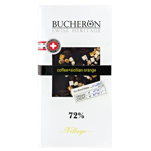 Шоколад BUCHERON 72% с Зернами Кофе и Апельсин 100гр. 1уп.х 10шт.