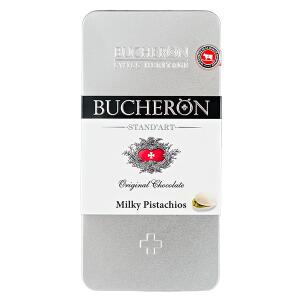 Шоколад BUCHERON Молочный с Фисташками 100 г ж/б 1 уп.х 10 шт.