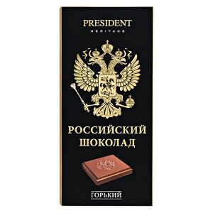 Шоколад PRESIDENT Российский Горький 90 гр. 1уп.х 10шт