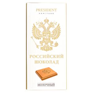 Шоколад PRESIDENT Российский Молочный 90 гр. 1уп.х 10шт