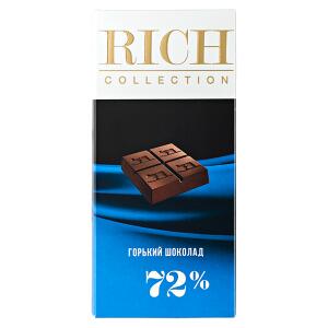 Шоколад RICH COLLECTION 72% Горький 70 г 1уп.х 10шт.