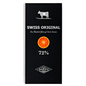 Шоколад SWISS ORIGINAL 72% Горький Апельсин 100гр. 1уп.х 10шт.