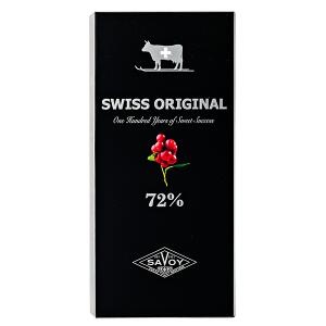 Шоколад SWISS ORIGINAL 72% Горький Клюква 100гр. 1уп.х 10шт.