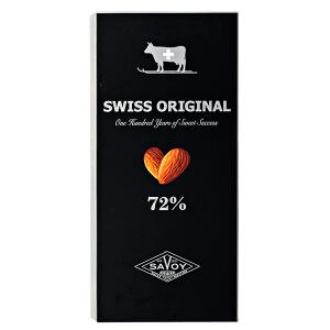 Шоколад SWISS ORIGINAL 72% Горький Миндаль 100гр. 1уп.х 10шт.