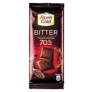 Шоколад Альпен Гольд Биттер горький 70% 85 гр.   1уп.х 21шт.