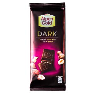 Шоколад Альпен Гольд Дарк с фундуком 85 гр.   1уп.х 21шт.