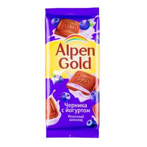 Шоколад Альпен Гольд Черника 90 г 1 уп.х 20 шт.