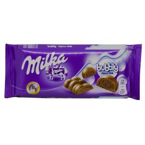 Шоколад Милка bubbly Alpine Milk 90 гр. 1 уп.х 14 шт.