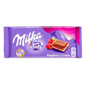 Шоколад Милка Raspberry Creme 100 гр. 1уп.х 22 шт.
