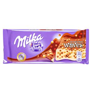 Шоколад Милка Waves with Cookie Pieces 81 г 1 уп.х 22 шт.