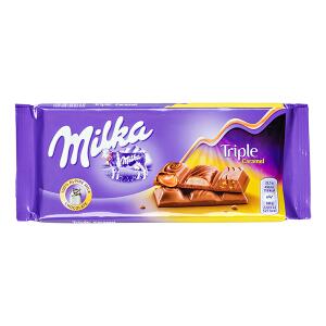 Шоколад Милка Три карамели 90 г 1уп.х 20 шт.