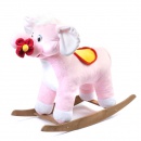 Слон-качалка с цветком (розовый) См-440-4 ш0440