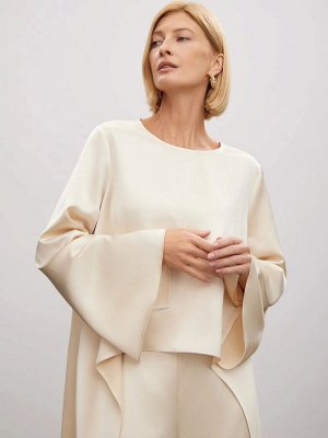 Однотонная блузка, B2998/nude