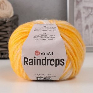 Пряжа для вязания спицами, крючком YarnArt, Raindrops, 18% шерсть, 35% полиамид, 47% акрил, 115 м/50 г, (2916 терракот меланж)
